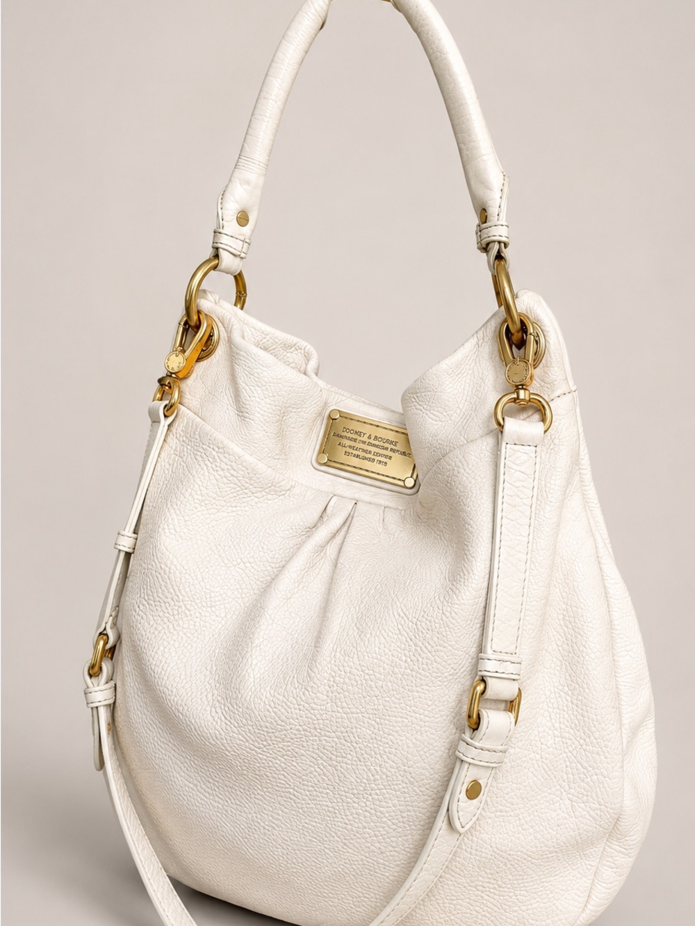 Marc by Marc Jacobs Standard Supply Workwear Hobo White Pebbled Leather Bag - Picture 16 of 16